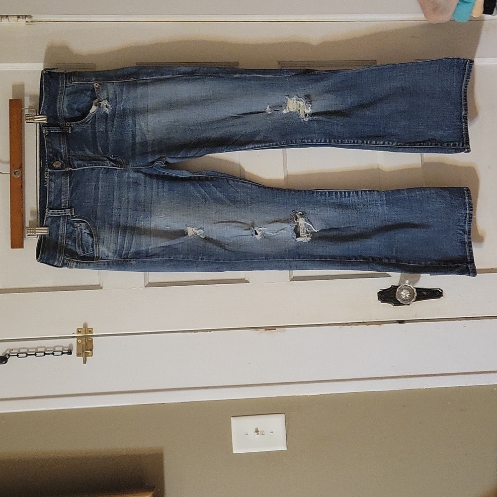 American Eagle Destroyed Kickboot with sequins pockets GUC 16 regular